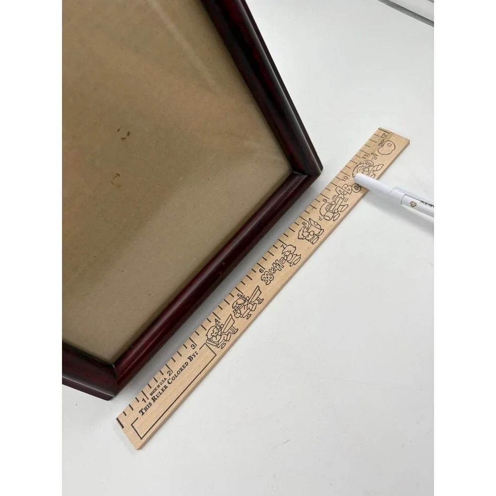 Vintage 10x12 Wood Picture Frame Cherry Mahogany Finish Traditional Wall Hanging